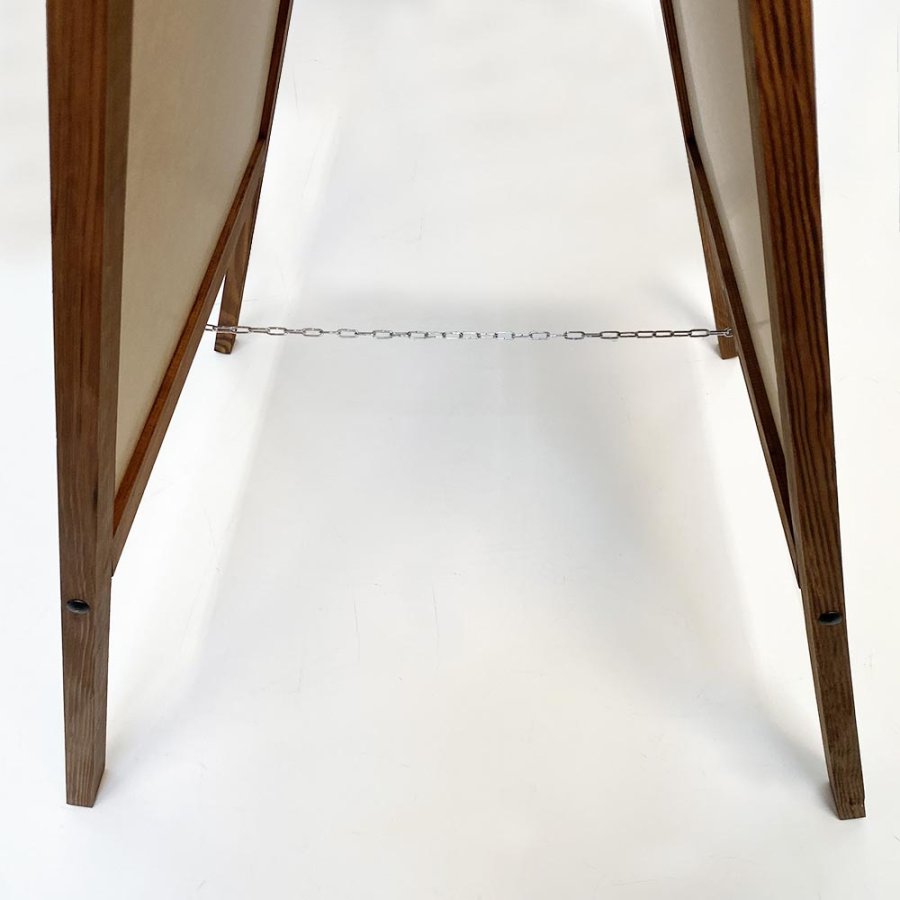 Wooden A-Board, dark stained wooden frame and black chalkboard plate, 60 x 100cm incl. 8 chalk board markers