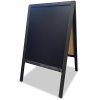 Wooden A-Board,  black stained wooden frame and black chalkboard plate, 60 x 100cm incl. 8 chalk board markers #2