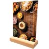 WOOD Block Menu holder acrylic A5 vertical/angled #1