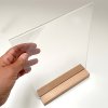 WOOD Block Menu holder acrylic A4 vertical/angled #5