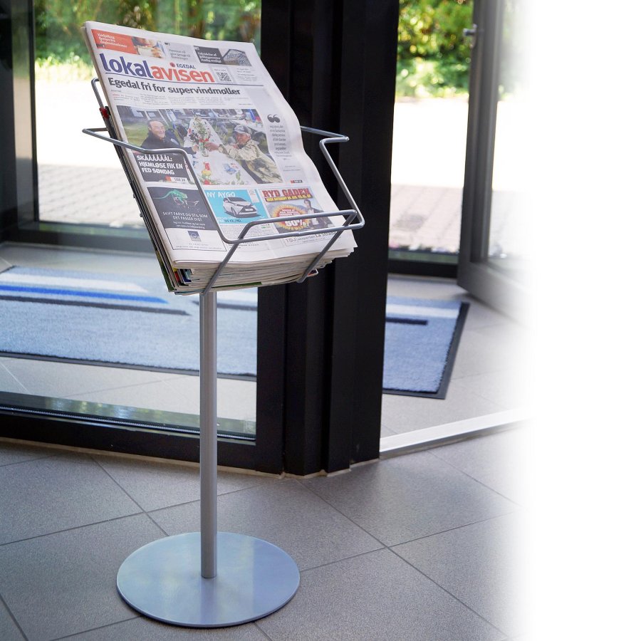 Wirestand for Newspapers, silver