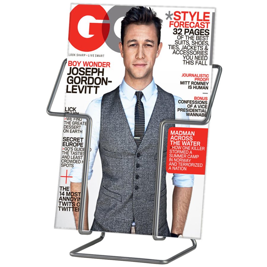 Wireholder Table, 1 x A4, silver