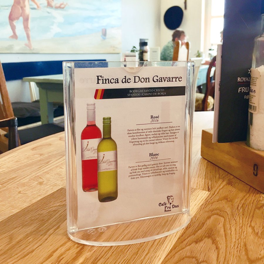 Oval Leaflet Menuholder, acrylic, A6