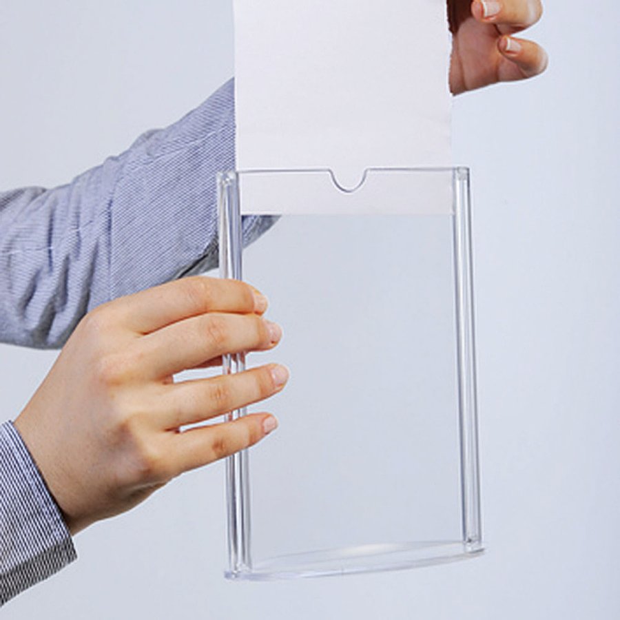 Oval Leaflet Menuholder, acrylic, A5