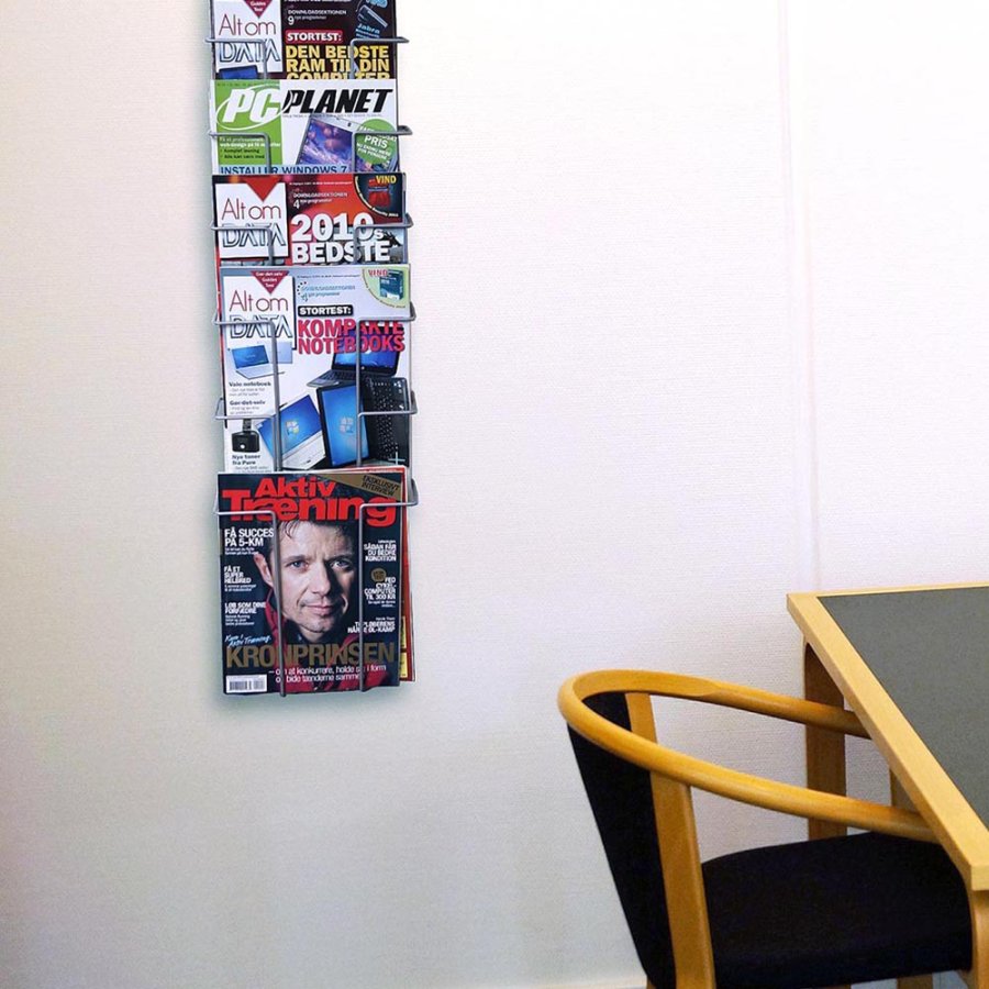 Wireholder Wall 9 x A5, silver