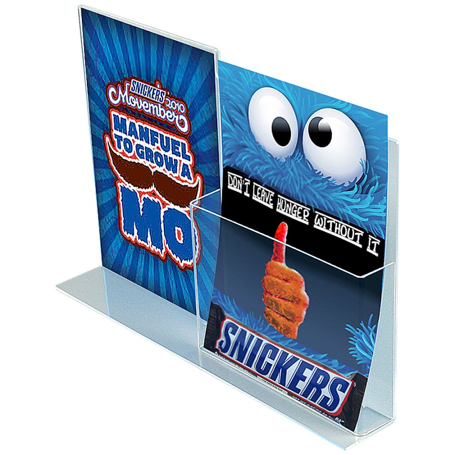 Menuholder Double A4, acrylic, with A4 holder