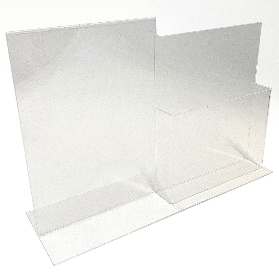 Menuholder Double A4, acrylic, with A4 holder