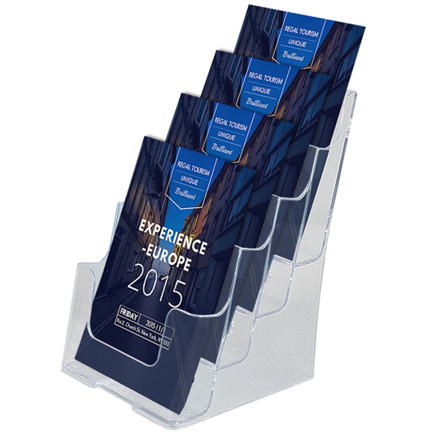 Table & Wall Dispenser, 4 x A5 acrylic holder