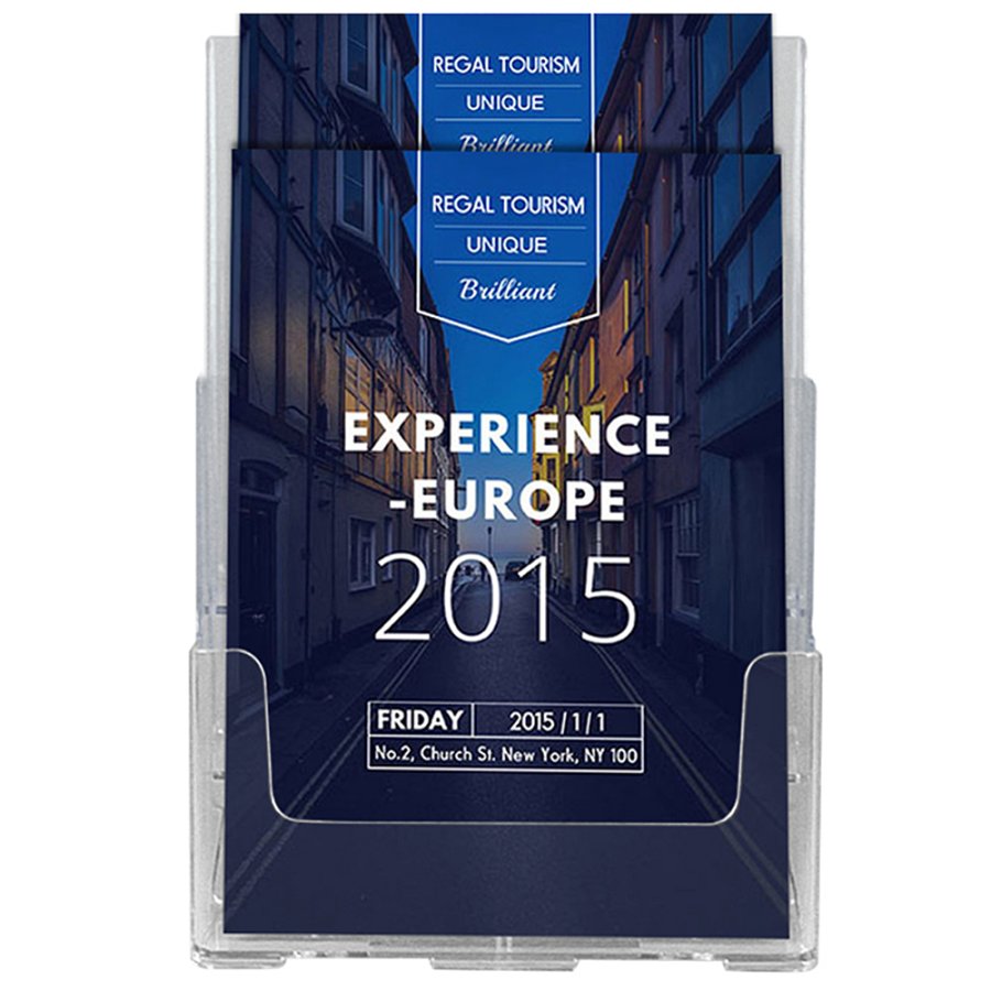 Table & Wall Dispenser, 2 x A4 acrylic holder