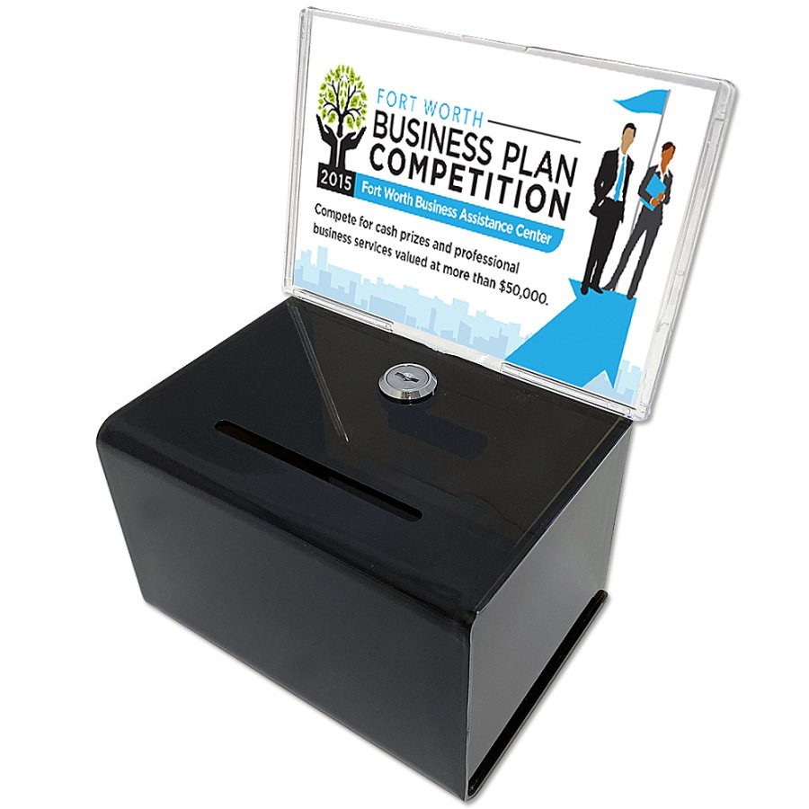 Tip Box Black with A6 Info and lock