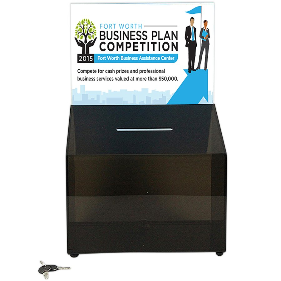 Tip Box Black with A4 info and lock