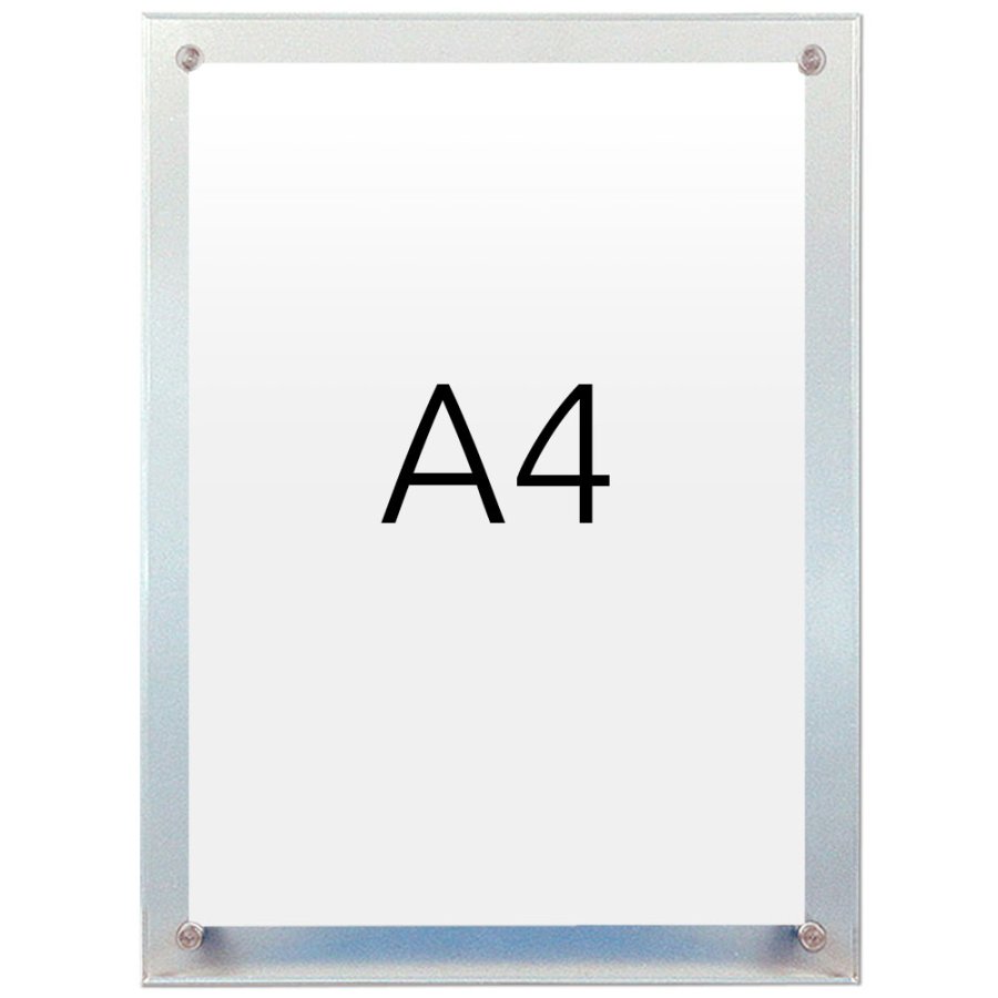 Menuholder with Legs, acrylic / alu, A4