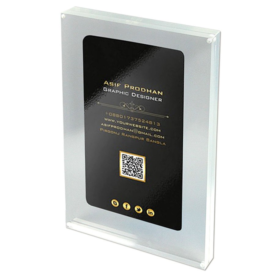 Block Menuholder, acrylic, A7