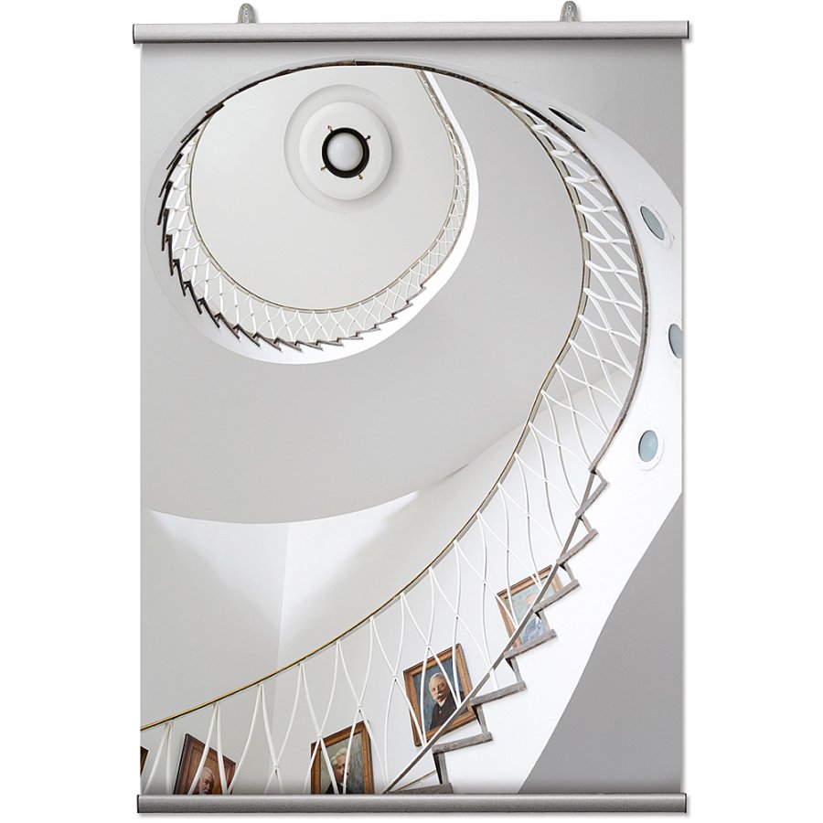 Poster-Hanger, double sided, set, 21 cm, alu/silver