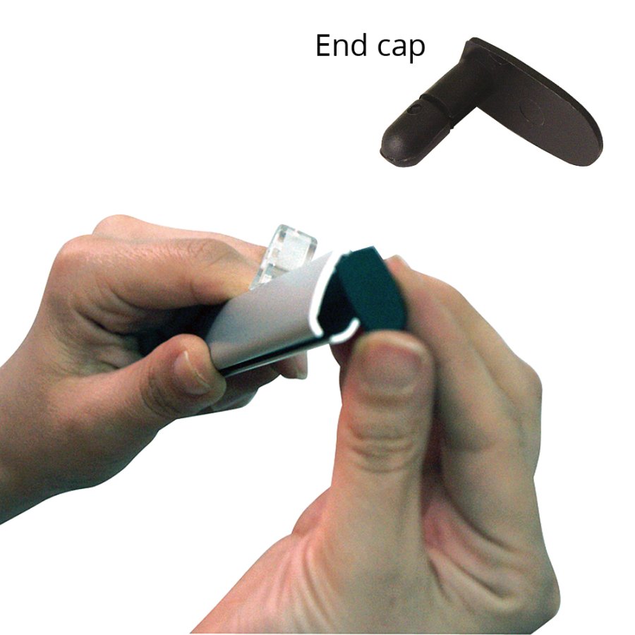 Poster-Hanger, double sided, set, 21 cm, alu/silver