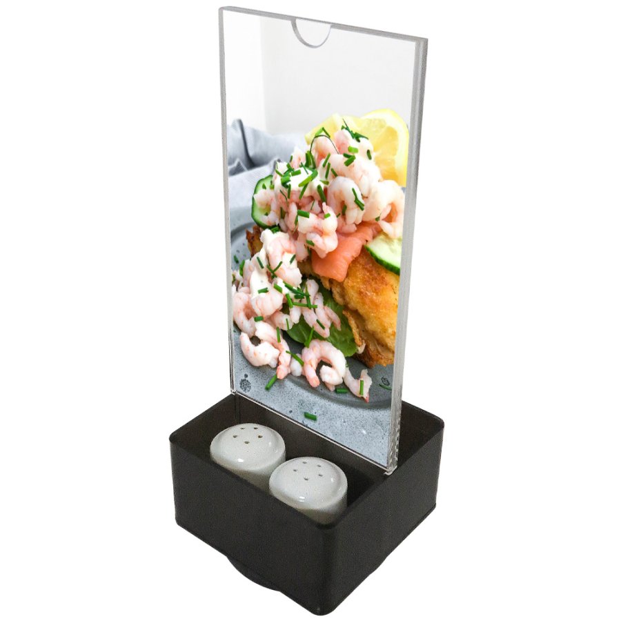 Menuholder Salt & Pepper, M65 acrylic holder