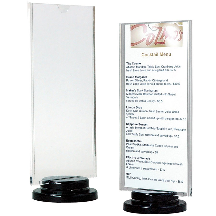 Spin Menuholder, acrylic, M65