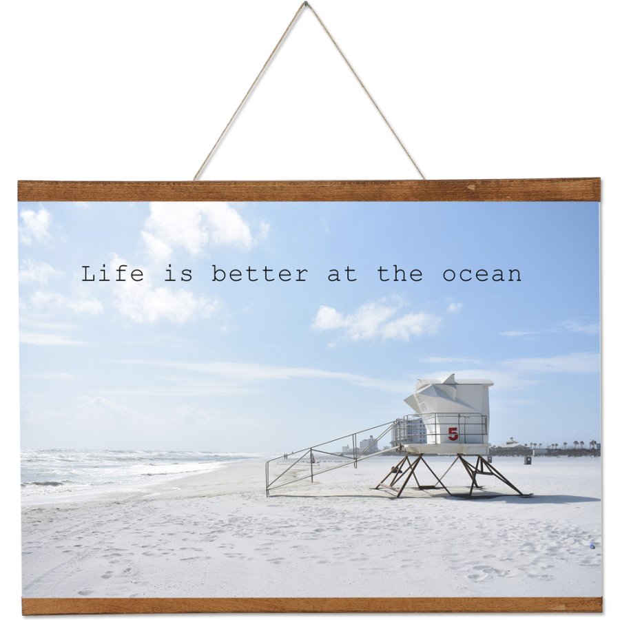 Wood Poster Hanger Magnetic, dark, 40 cm set