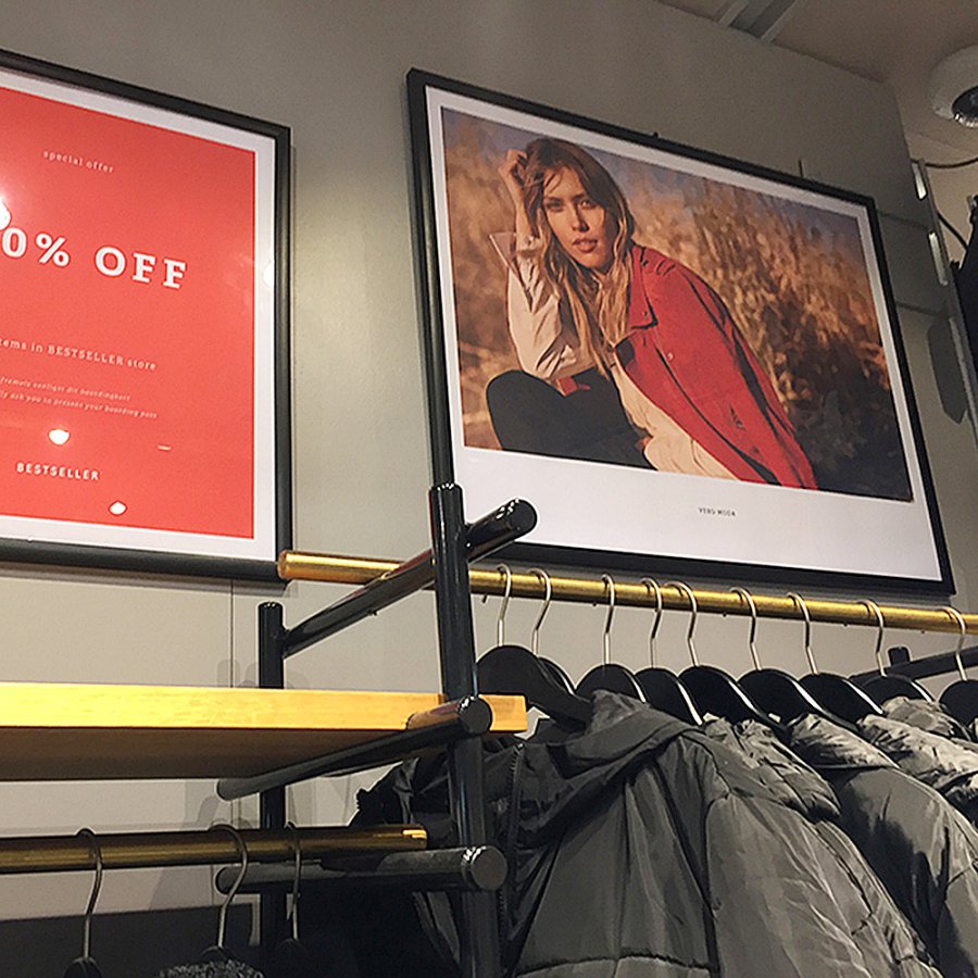 Opti snap frame, 25 mm, A4, black