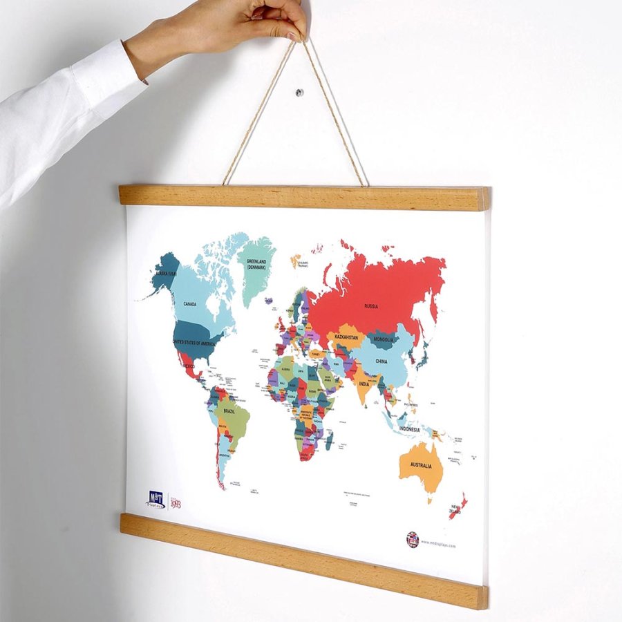 Wood Poster Hanger Magnetic, light, 40 cm set