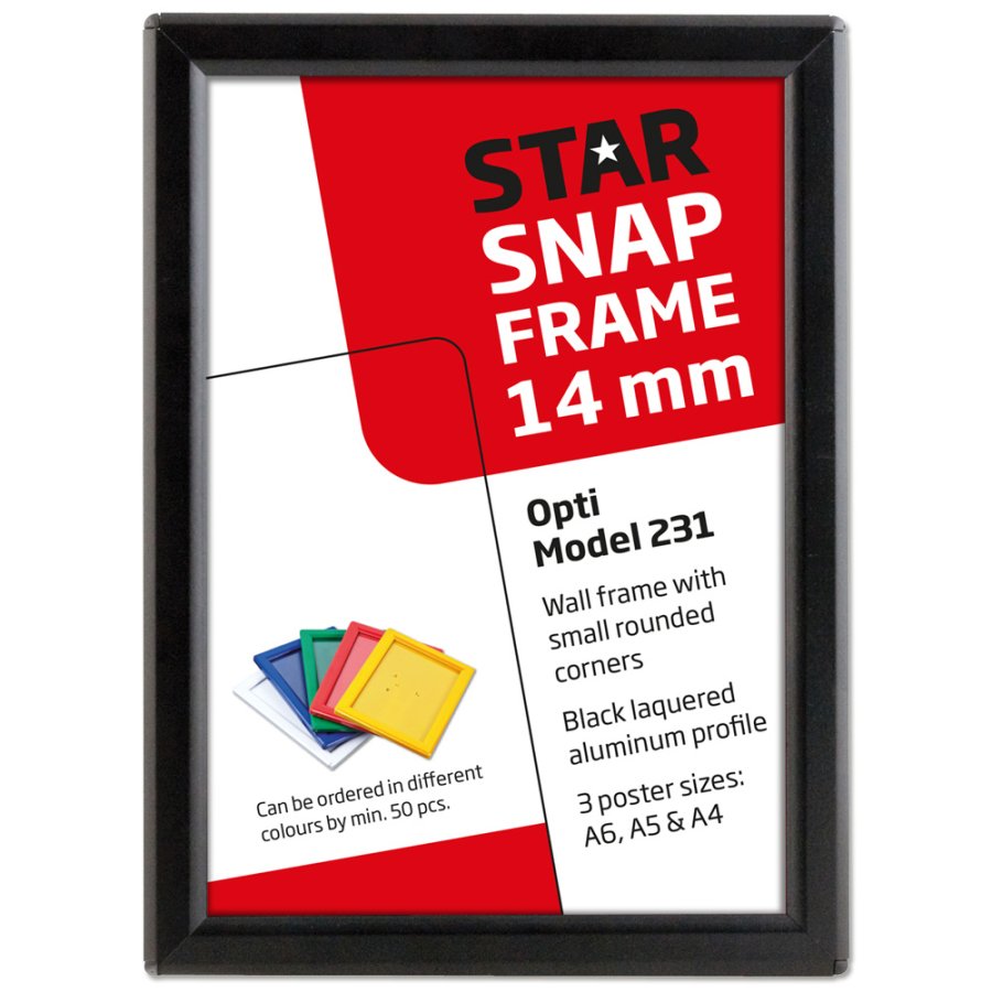 Opti snap frame, 14 mm, A5, black