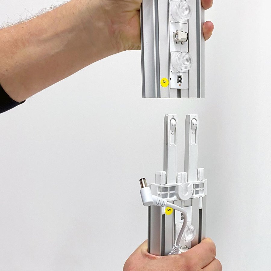 LED-Tex Light Box Stand, double sided, 85 x 200 cm