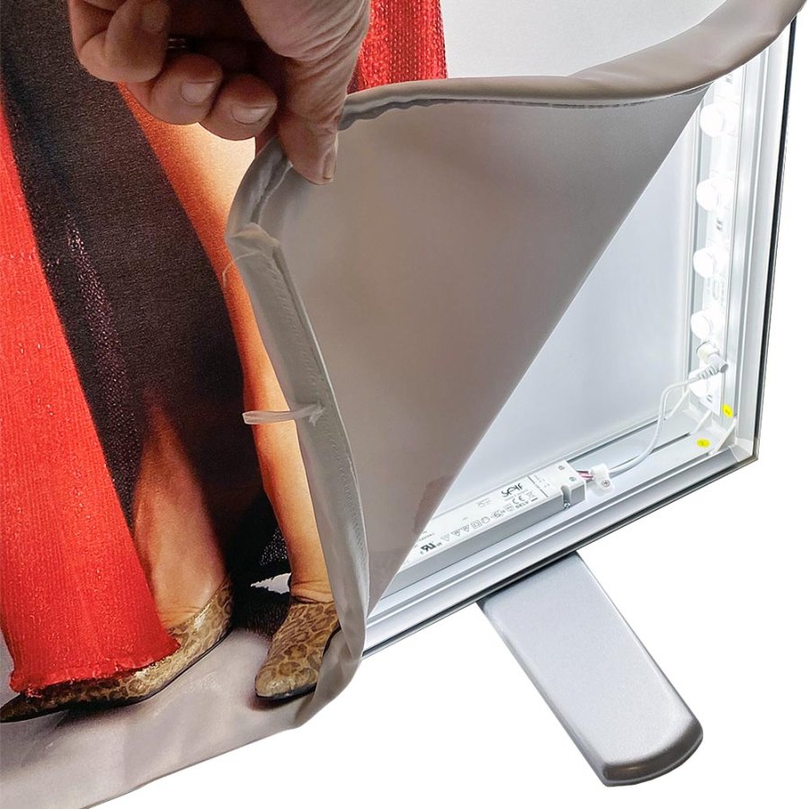 LED-Tex Light Box Stand, double sided, 85 x 200 cm