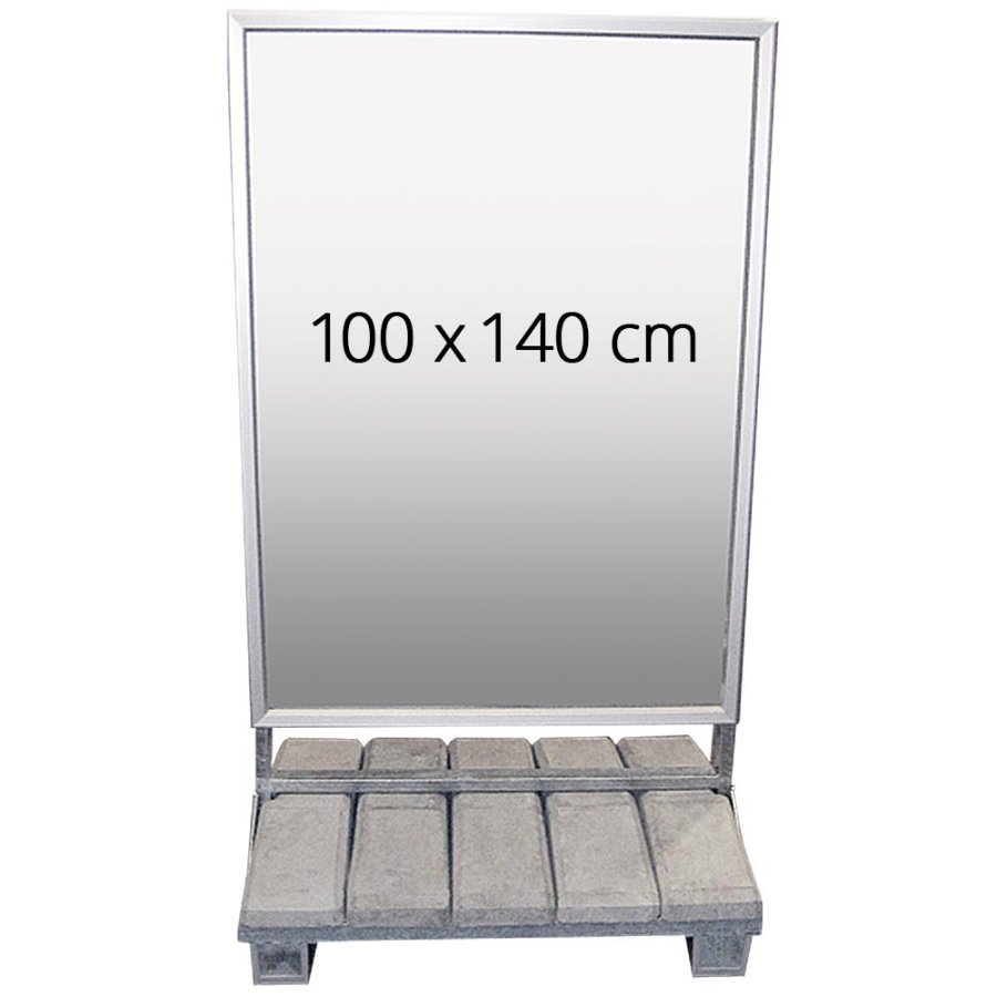 Heavy Outdoor Sign Concrete stand, alu/grey, 100 x 140 cm