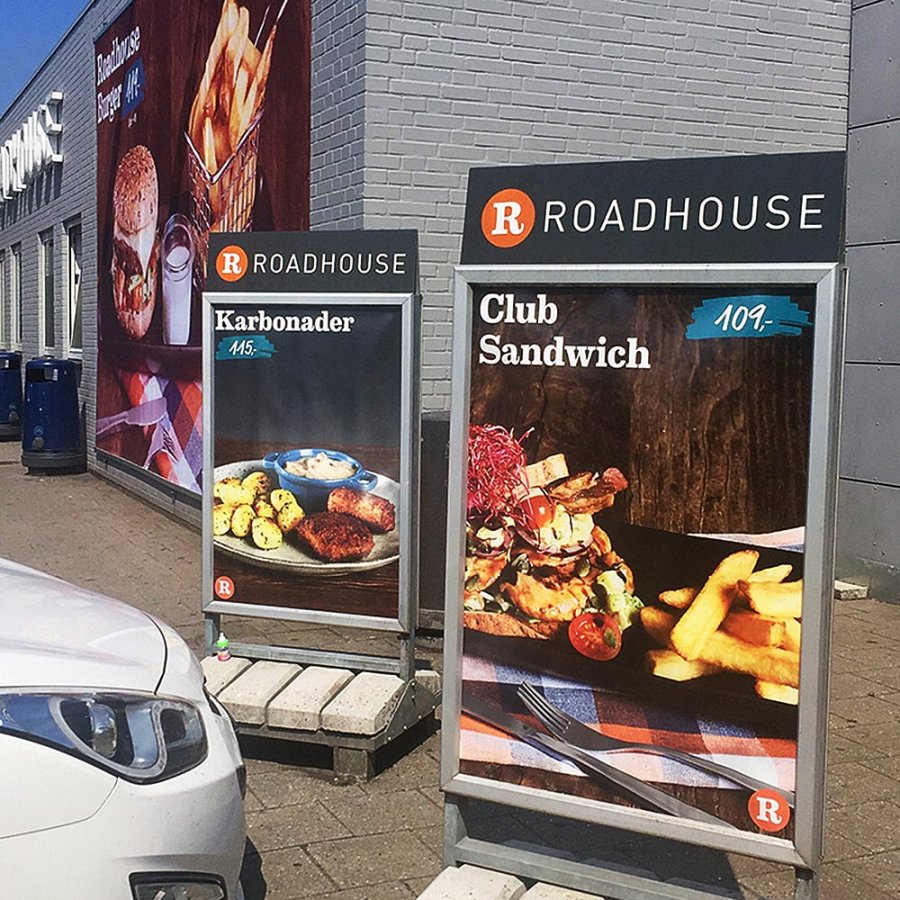 Heavy Outdoor Sign Concrete stand, alu/grey, 100 x 140 cm