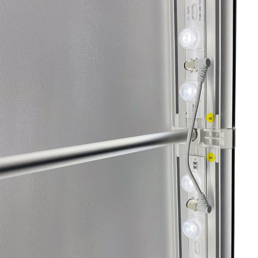 LED-Tex Light Box Stand, double sided, 100 x 250 cm