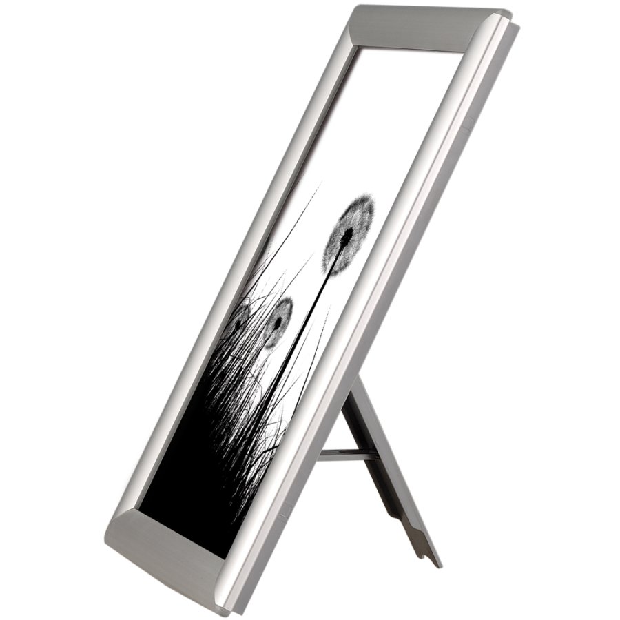 Photo snap frame, 25 mm, A4, alu/silver
