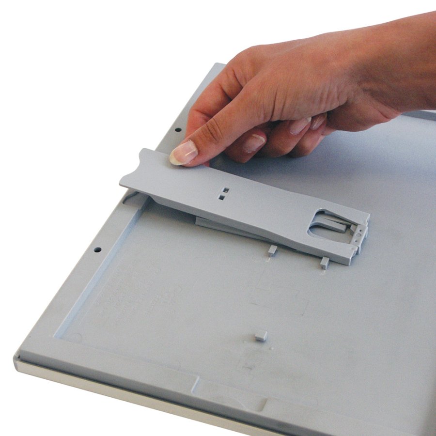 Opti snap frame, 14 mm, A4, silver, with support fitting