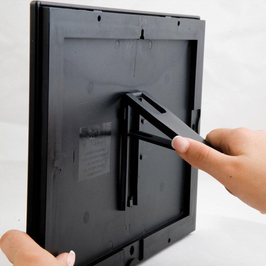 Opti snap frame, 14 mm, A6, black, with support fitting