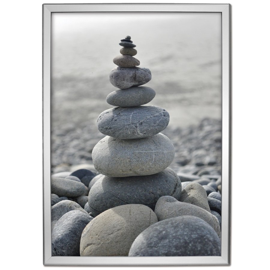 Opti snap frame, 25 mm, 50 x 70, silver