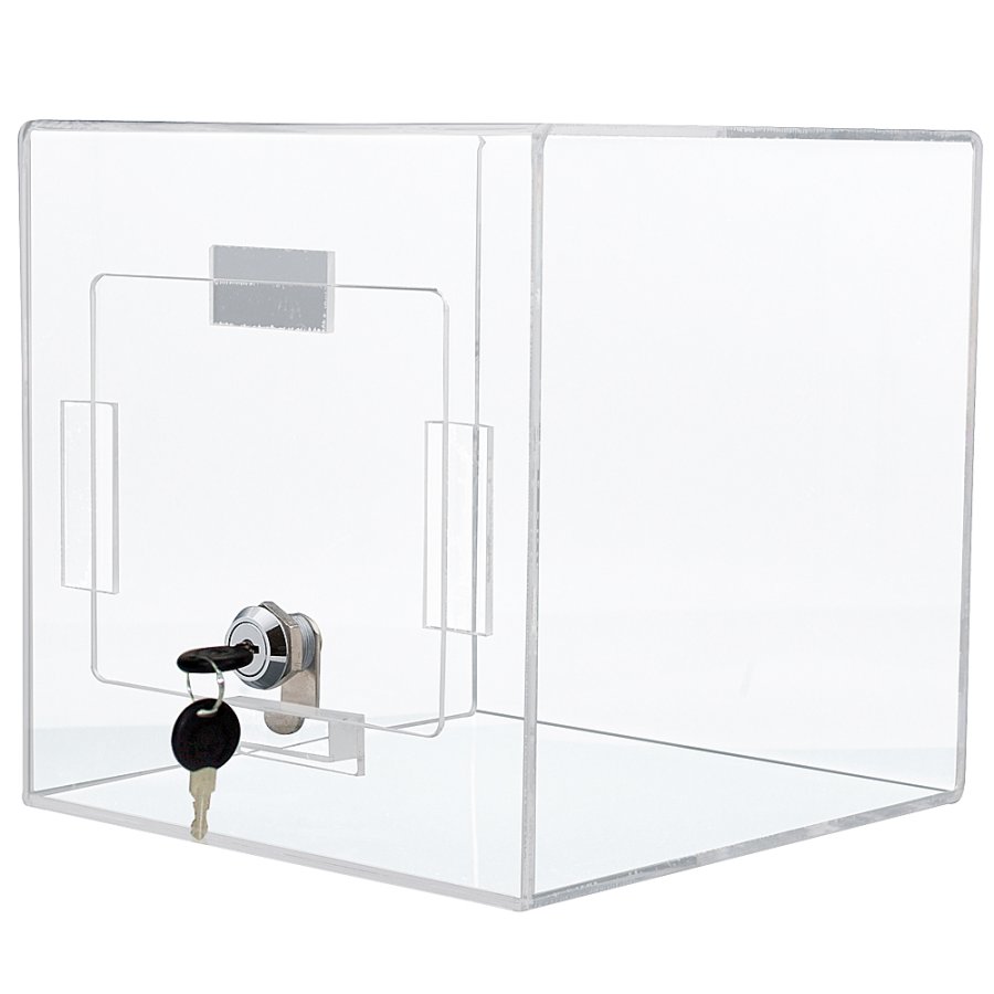 Tip Box Square, clear acrylic