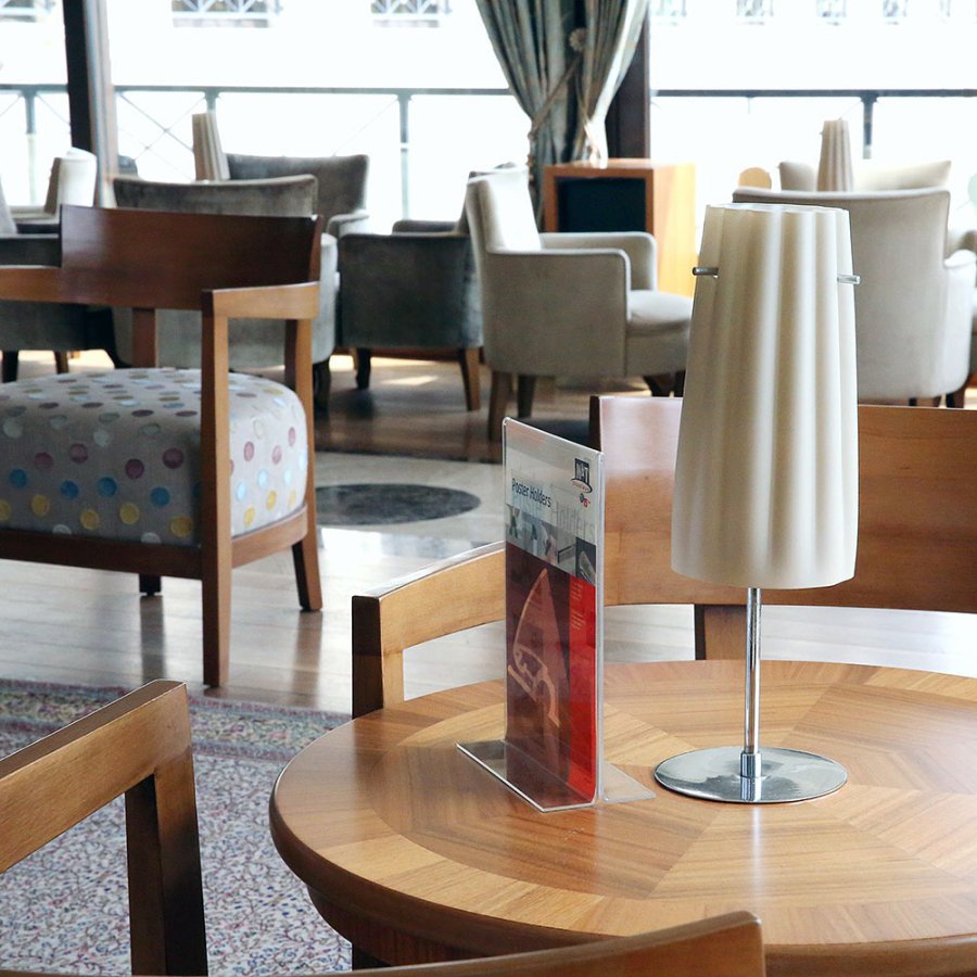 T-Menuholder, vertical M65 acrylic display