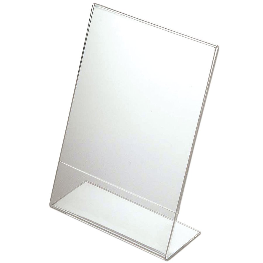 L-Menuholder, vertical A4 acrylic display
