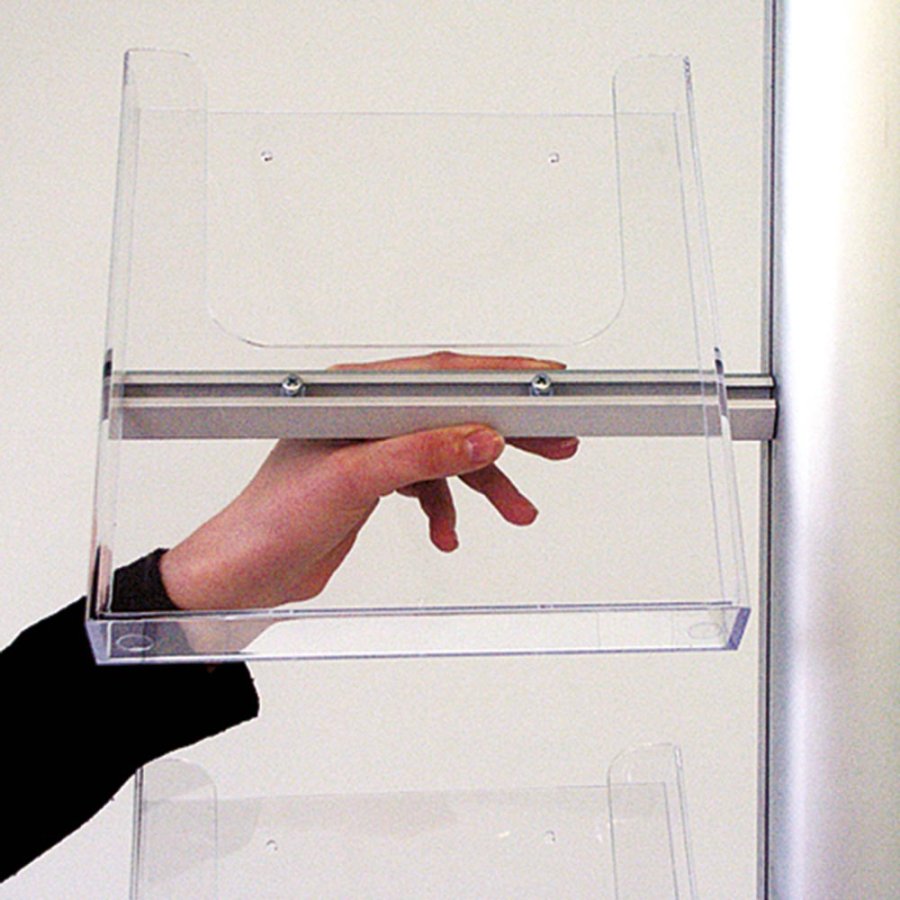 Banner Stand, MultiStand, one-sided, 4 A4 shelves, banner, 40 cm