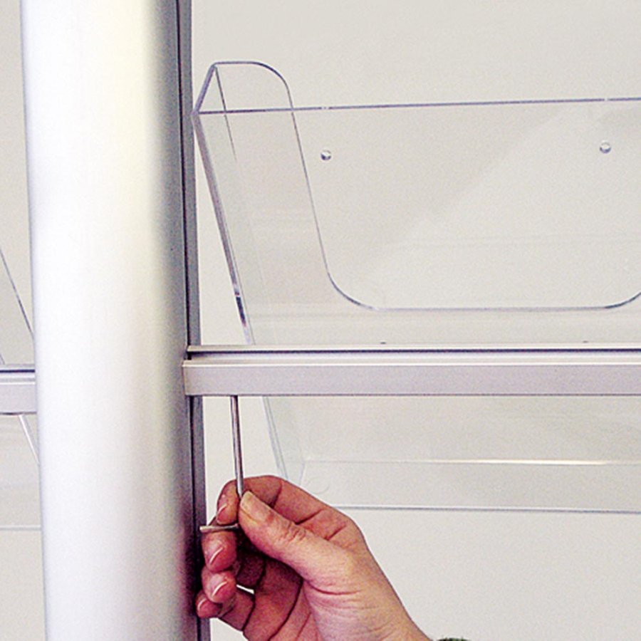 MULTISTAND 19 Single sided, 1 pcs. 70cm. Banner + 4xA4 Shelves