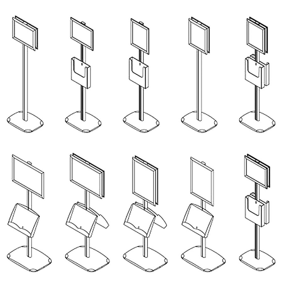 Mini Multistand 2-channel 150cm. Pole + Base