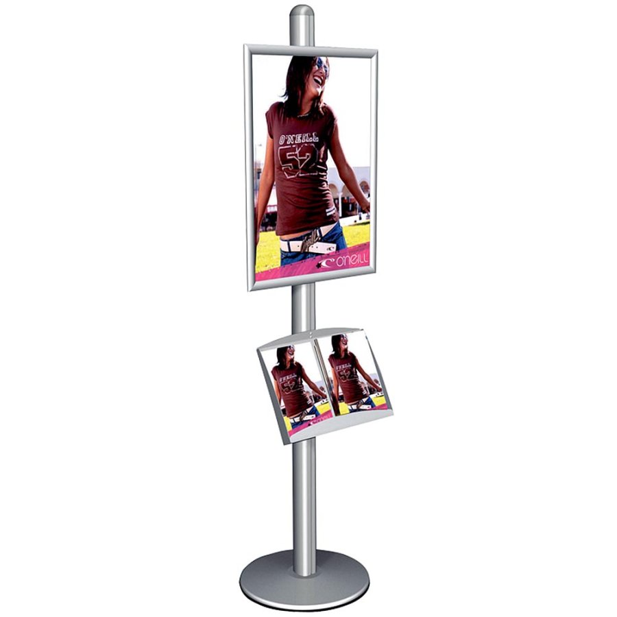 Free Standing Sign Holder, MultiStand, one-sided, steel shelf, Snap Frame, 60 x 85 cm