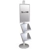 MULTISTAND 3 Single sided with 2 steel shelve 25mm 1 x 70 x 100 cm Alu #2