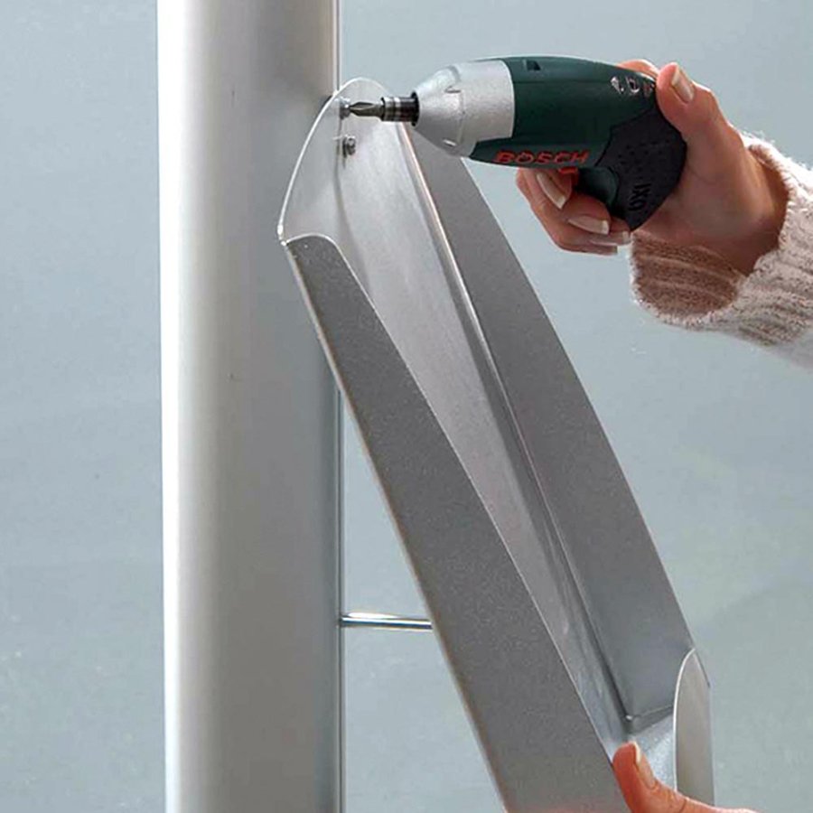 MULTISTAND 3 Single sided with 2 steel shelve 25mm 1 x 70 x 100 cm Alu