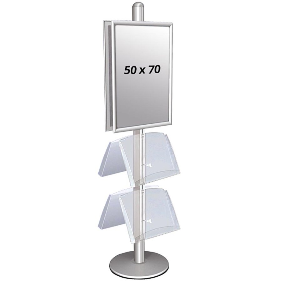 MULTISTAND 4 Double sided with 2 acryl shelve 25mm 2 x 50x70