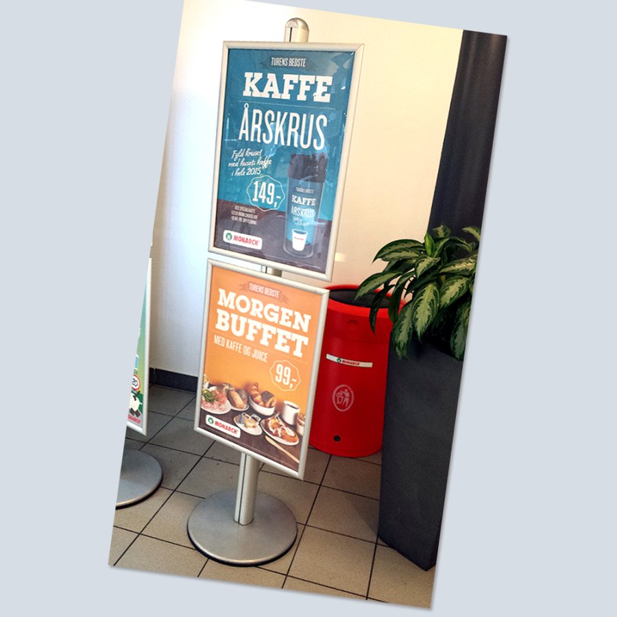 Free Standing Sign Holder, MultiStand, single-sided 2 x snap frame, 60 x 85 cm