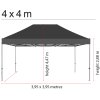Event Tent Lux, 4 x 4 m, alu/silver poles, black top #2