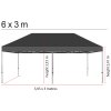 Event Tent Lux, 3 x 6 m, alu/silver poles, black top #2