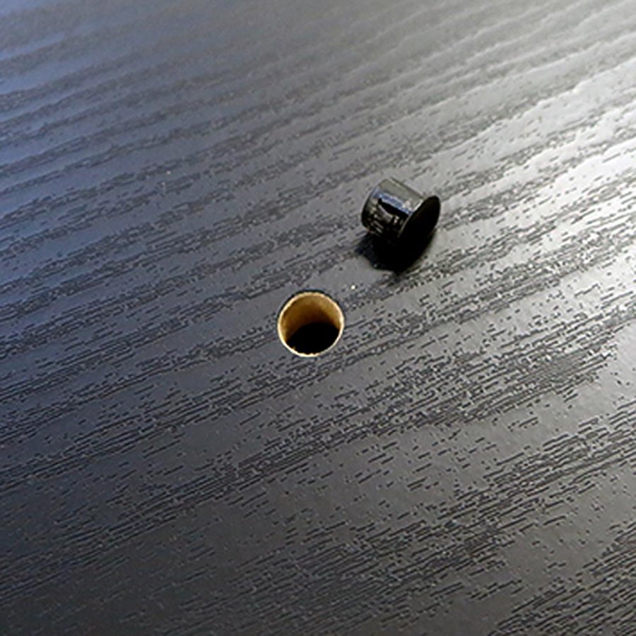 Panel Counter Curved with Logotop and wheels, black