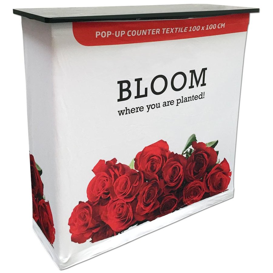 Pop-up Counter Textile, black, with bag