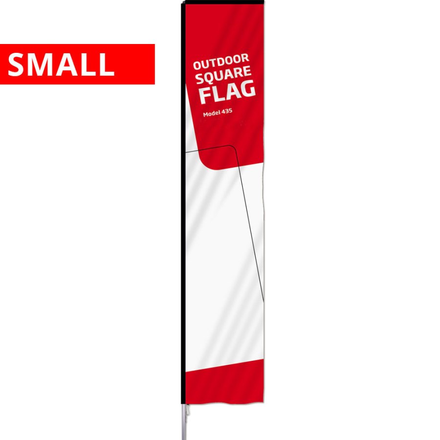 Outdoor Square Flag, alu pole, small